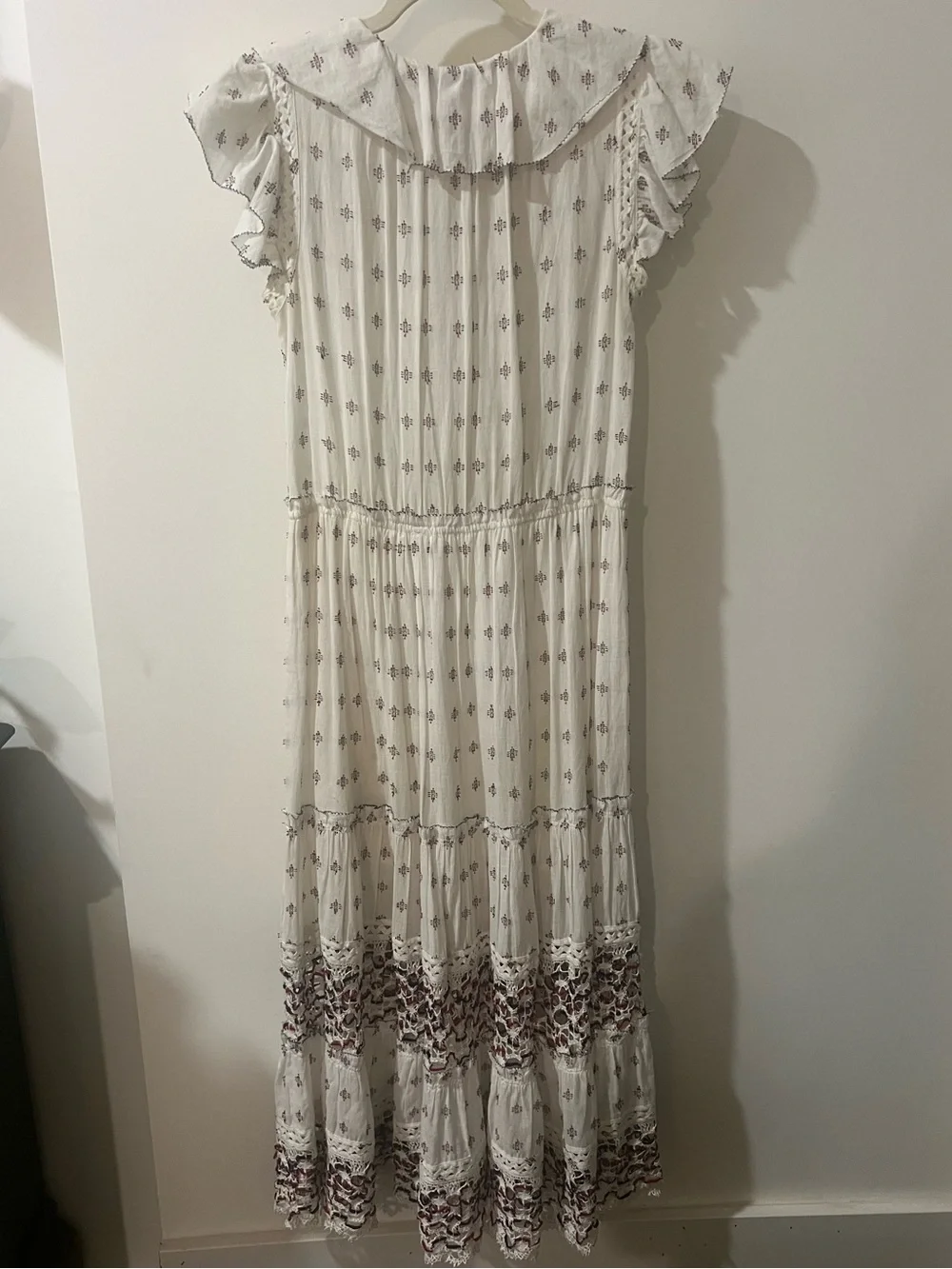 Sea New York Cream Maxi Dress with Brown Floral Border - Picture 6 of 6